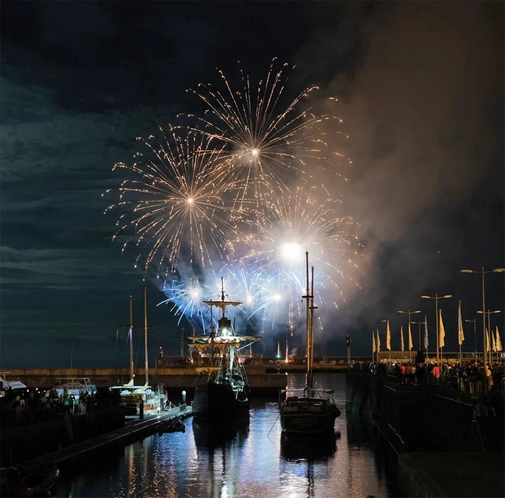 Fogo de Artifício durante o Festival do Atlântico