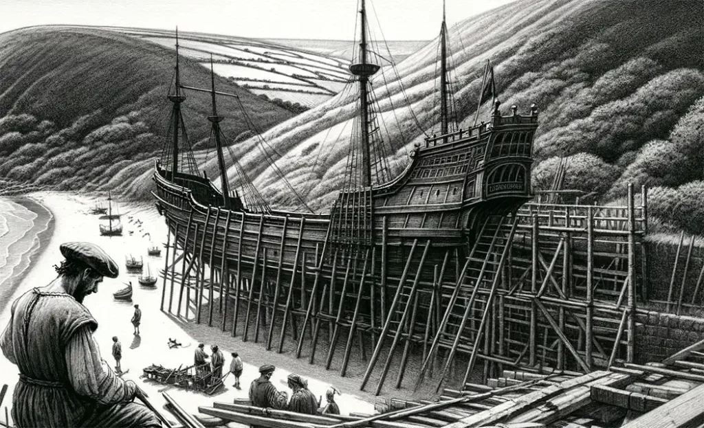 construção duma caravela em sao martinho do porto no século XVI