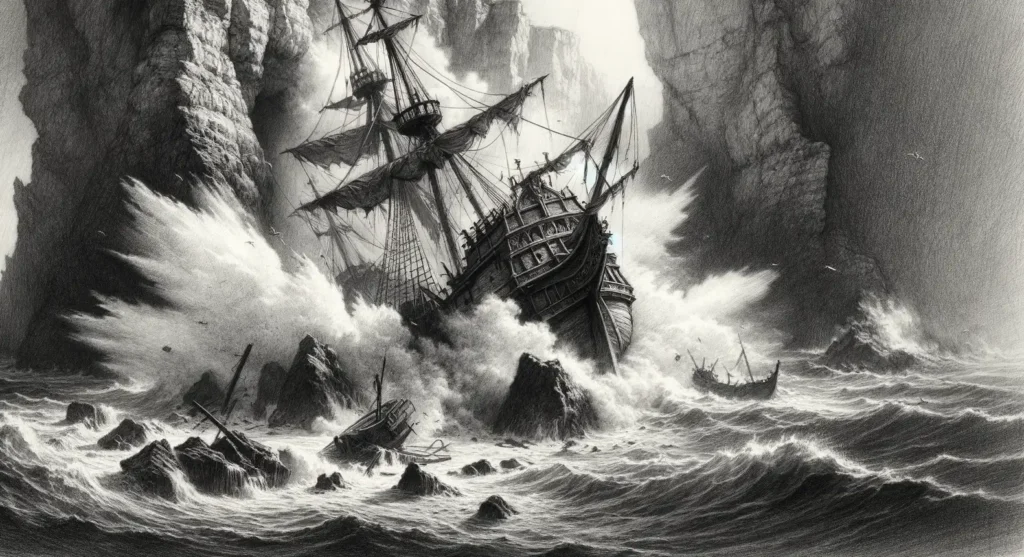 Destruição da caravela flamenga (1476) e o naufrágio de Colombo