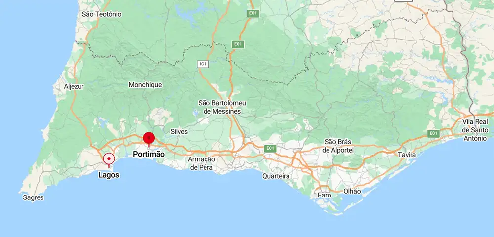 Mapa de Portimão