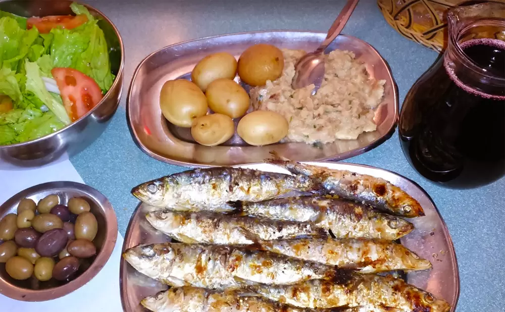 sardinhas grelhadas na Nova Taberna ' O Pescador '