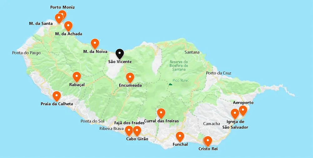 Mapa identificando São Vicente